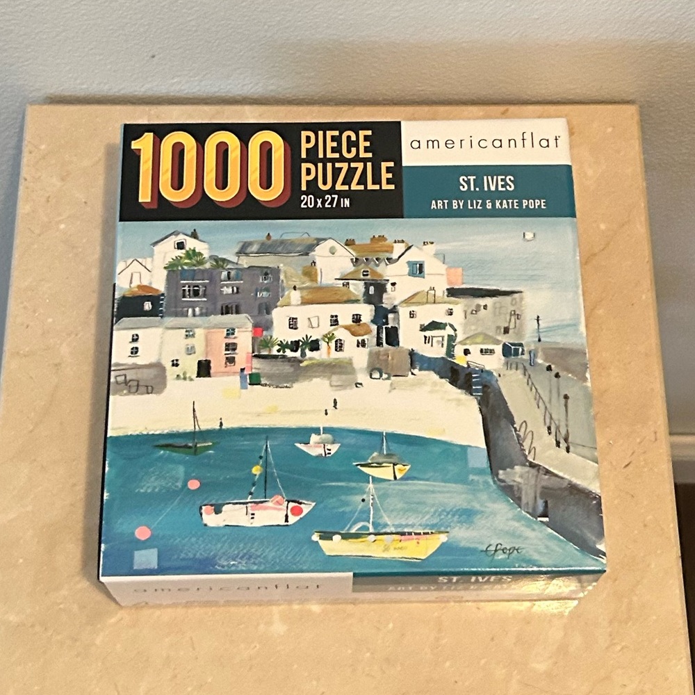 American Flat 1000 Piece puzzle St. Ives. Liz & Kate Pope art work.